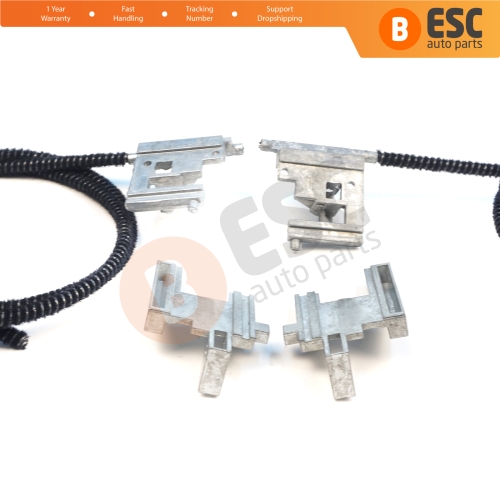 Electric Sunroof Repair Track Drive Pull Bowden Cables Left and Right With Metal Mounting Bracket Hinges for Renault Clio MK2 1998-2012