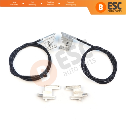 Electric Sunroof Repair Track Drive Pull Bowden Cables Left and Right With Metal Mounting Bracket Hinges for Renault Clio MK2 1998-2012