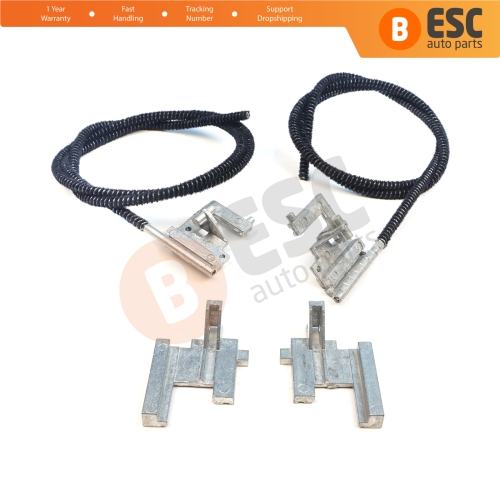 Electric Sunroof Repair Track Drive Pull Bowden Cables Left and Right With Metal Mounting Bracket Hinges for Renault Clio MK2 1998-2012