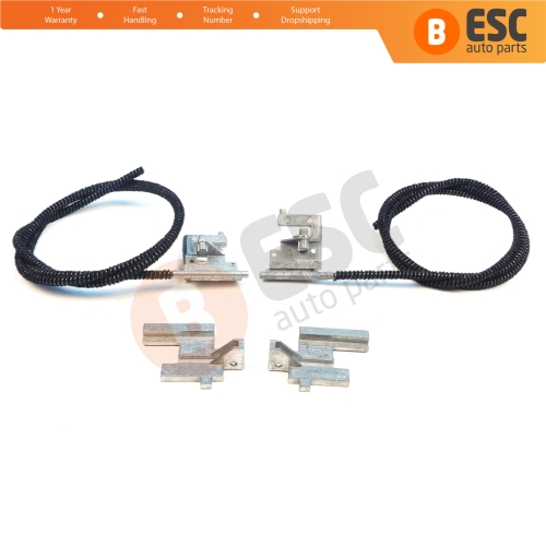 Electric Sunroof Repair Track Drive Pull Bowden Cables Left and Right With Metal Mounting Bracket Hinges for Renault Clio MK2 1998-2012