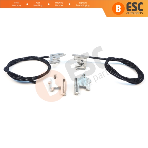Electric Sunroof Repair Track Drive Pull Bowden Cables Left and Right With Metal Mounting Bracket Hinges for Renault Clio MK2 1998-2012