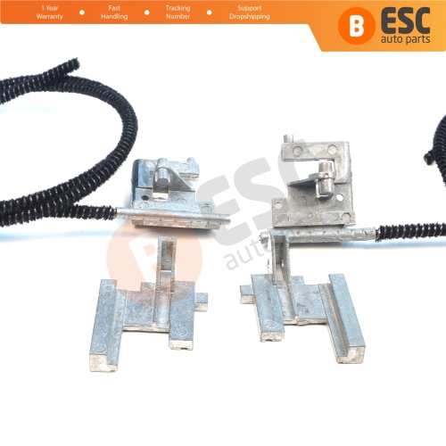 Electric Sunroof Repair Track Drive Pull Bowden Cables Left and Right With Metal Mounting Bracket Hinges for Renault Clio MK2 1998-2012