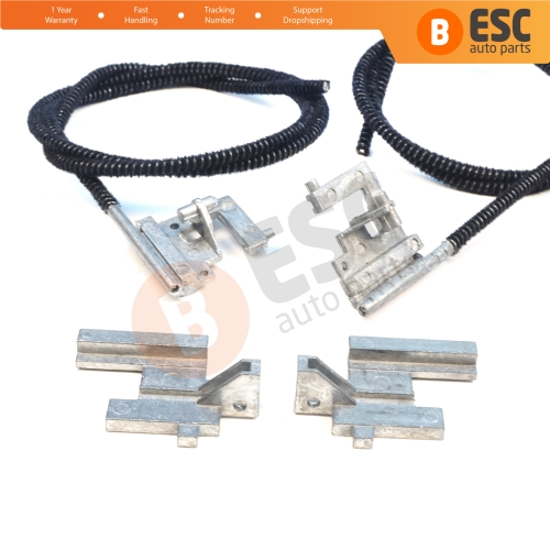 Electric Sunroof Repair Track Drive Pull Bowden Cables Left and Right With Metal Mounting Bracket Hinges for Renault Clio MK2 1998-2012