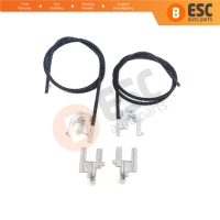 Electric Sunroof Repair Track Drive Pull Bowden Cables Left and Right With Metal Mounting Bracket Hinges for Renault Megane MK1 Scenic MK1