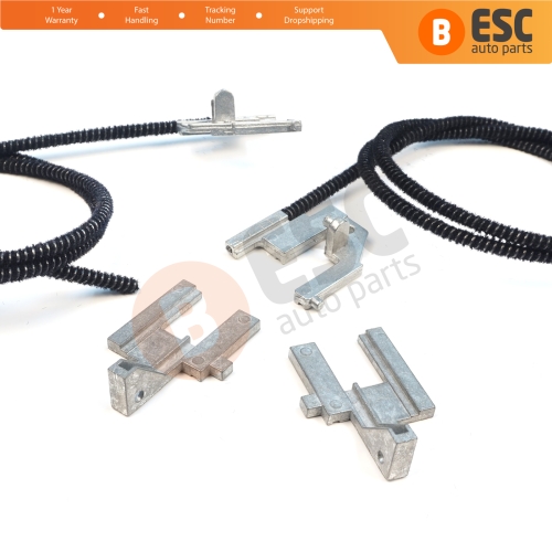 Electric Sunroof Repair Track Drive Pull Bowden Cables Left and Right With Metal Mounting Bracket Hinges for Renault Megane MK1 Scenic MK1