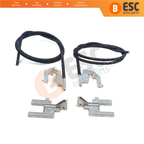 Electric Sunroof Repair Track Drive Pull Bowden Cables Left and Right With Metal Mounting Bracket Hinges for Renault Megane MK1 Scenic MK1