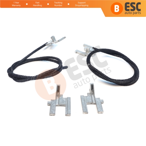 Electric Sunroof Repair Track Drive Pull Bowden Cables Left and Right With Metal Mounting Bracket Hinges for Renault Megane MK1 Scenic MK1