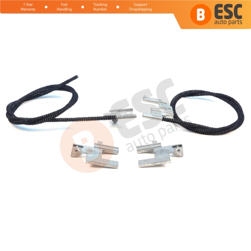 Electric Sunroof Repair Track Drive Pull Bowden Cables Left and Right With Metal Mounting Bracket Hinges for Renault Megane MK1 Scenic MK1