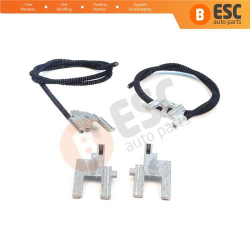 Electric Sunroof Repair Track Drive Pull Bowden Cables Left and Right With Metal Mounting Bracket Hinges for Renault Megane MK1 Scenic MK1