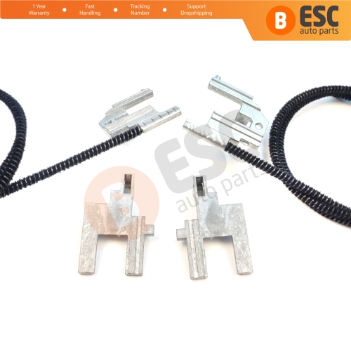 Electric Sunroof Repair Track Drive Pull Bowden Cables Left and Right With Metal Mounting Bracket Hinges for Renault Megane MK1 Scenic MK1