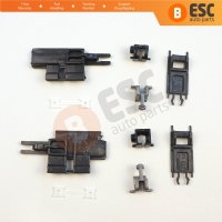 10 Pieces Sunroof Slider Guide Rail Left Right Bracket Clips Set for BMW 5 Series E39 1996-2003 4/5 Door X5 E53 2000-2006 811694522 811694523