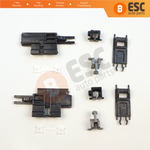 10 Pieces Sunroof Slider Guide Rail Left Right Bracket Clips Set for BMW 5 Series E39 1996-2003 4/5 Door X5 E53 2000-2006 811694522 811694523