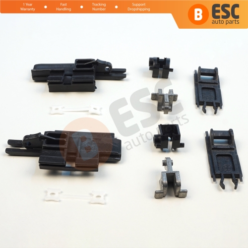 10 Pieces Sunroof Slider Guide Rail Left Right Bracket Clips Set for BMW 5 Series E39 1996-2003 4/5 Door X5 E53 2000-2006 811694522 811694523