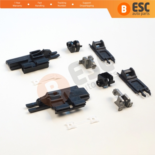 10 Pieces Sunroof Slider Guide Rail Left Right Bracket Clips Set for BMW 5 Series E39 1996-2003 4/5 Door X5 E53 2000-2006 811694522 811694523