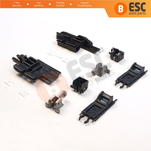 10 Pieces Sunroof Slider Guide Rail Left Right Bracket Clips Set for BMW 5 Series E39 1996-2003 4/5 Door X5 E53 2000-2006 811694522 811694523