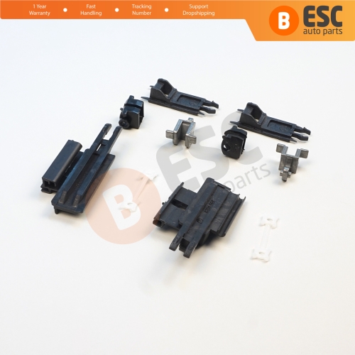 10 Pieces Sunroof Slider Guide Rail Left Right Bracket Clips Set for BMW 5 Series E39 1996-2003 4/5 Door X5 E53 2000-2006 811694522 811694523