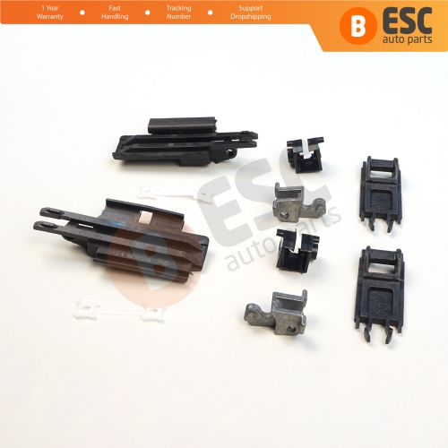 10 Pieces Sunroof Slider Guide Rail Left Right Bracket Clips Set for BMW 5 Series E39 1996-2003 4/5 Door X5 E53 2000-2006 811694522 811694523