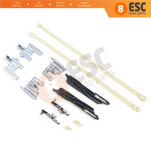12 Pieces Sunroof Sliding Roof Slider Shifter Runner Lifter Guide Clips Repair Kit for Renault Clio MK2 II X65 BB CB SB 1998-2016