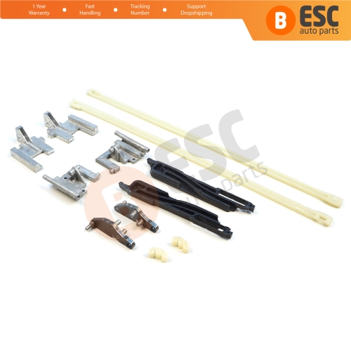 12 Pieces Sunroof Sliding Roof Slider Shifter Runner Lifter Guide Clips Repair Kit for Renault Clio MK2 II X65 BB CB SB 1998-2016