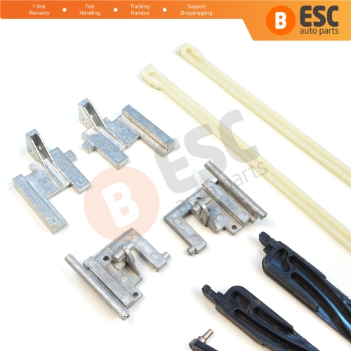 12 Pieces Sunroof Sliding Roof Slider Shifter Runner Lifter Guide Clips Repair Kit for Renault Clio MK2 II X65 BB CB SB 1998-2016