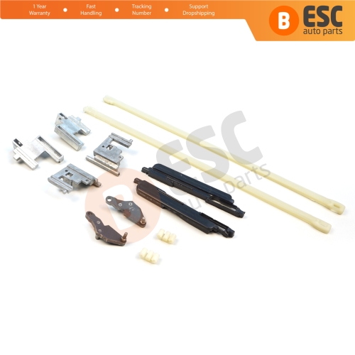 12 Pieces Sunroof Sliding Roof Slider Shifter Runner Lifter Guide Clips Repair Kit for Renault Clio MK2 II X65 BB CB SB 1998-2016