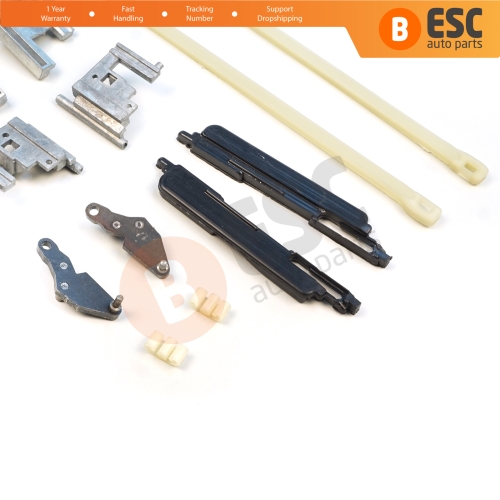 12 Pieces Sunroof Sliding Roof Slider Shifter Runner Lifter Guide Clips Repair Kit for Renault Clio MK2 II X65 BB CB SB 1998-2016