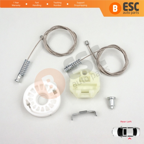 Window Regulator Repair Kit Rear Left for Vauxhall Opel Astra H A04 2004-2014 4/5 Door 13100423