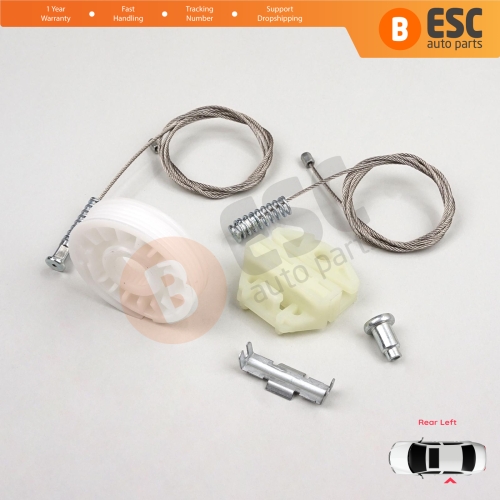 Window Regulator Repair Kit Rear Left for Vauxhall Opel Astra H A04 2004-2014 4/5 Door 13100423