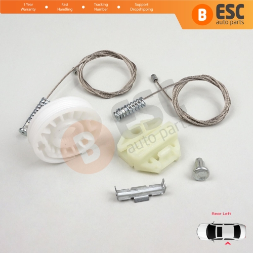 Window Regulator Repair Kit Rear Left for Vauxhall Opel Astra H A04 2004-2014 4/5 Door 13100423