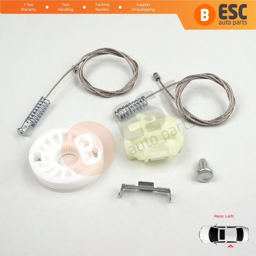 Window Regulator Repair Kit Rear Left for Vauxhall Opel Astra H A04 2004-2014 4/5 Door 13100423