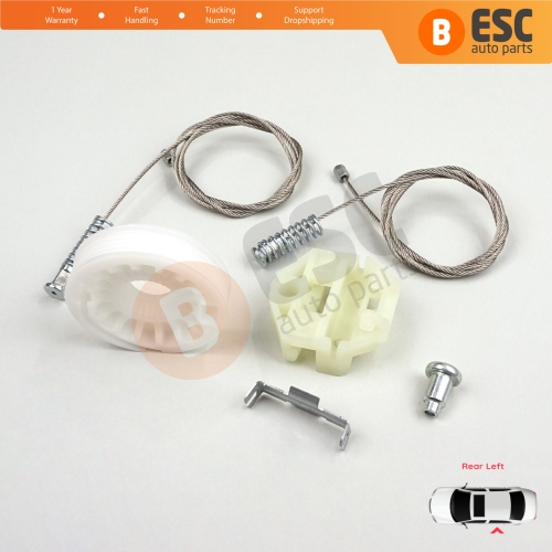 Window Regulator Repair Kit Rear Left for Vauxhall Opel Astra H A04 2004-2014 4/5 Door 13100423