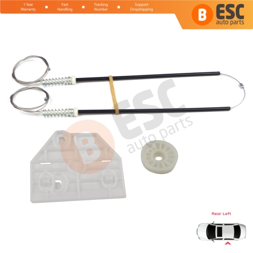 Power Window Regulator Repair Set Rear Left Door for Audi A6 C6 S6 4F 4F2 4F5 2004-2011 4/5 Door 4F0839461