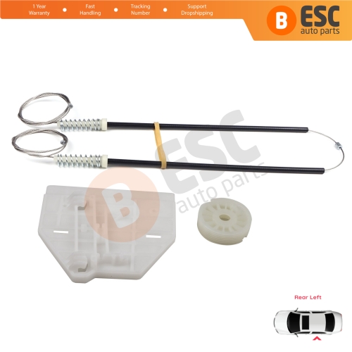 Power Window Regulator Repair Set Rear Left Door for Audi A6 C6 S6 4F 4F2 4F5 2004-2011 4/5 Door 4F0839461