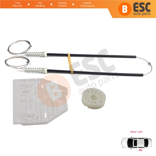 Power Window Regulator Repair Set Rear Left Door for Audi A6 C6 S6 4F 4F2 4F5 2004-2011 4/5 Door 4F0839461