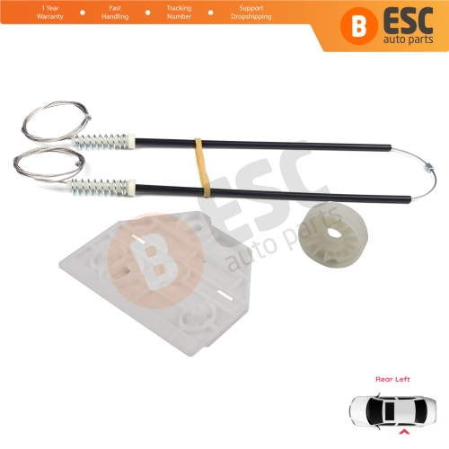 Power Window Regulator Repair Set Rear Left Door for Audi A6 C6 S6 4F 4F2 4F5 2004-2011 4/5 Door 4F0839461