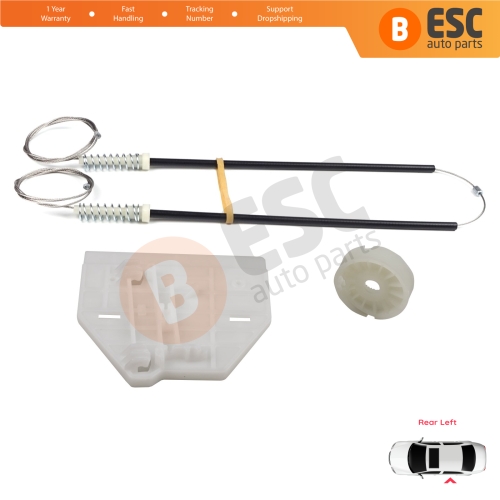 Power Window Regulator Repair Set Rear Left Door for Audi A6 C6 S6 4F 4F2 4F5 2004-2011 4/5 Door 4F0839461