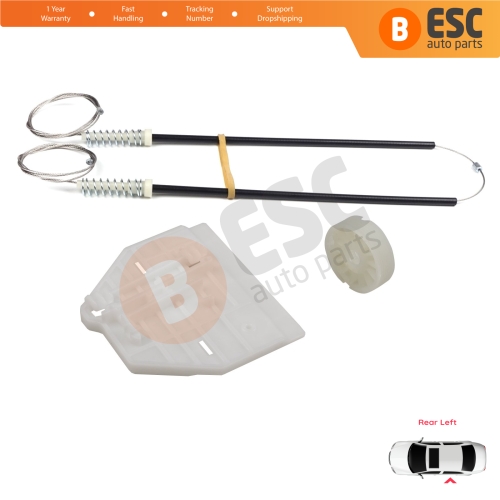 Power Window Regulator Repair Set Rear Left Door for Audi A6 C6 S6 4F 4F2 4F5 2004-2011 4/5 Door 4F0839461