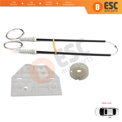 Power Window Regulator Repair Set Rear Left Door for Audi A6 C6 S6 4F 4F2 4F5 2004-2011 4/5 Door 4F0839461