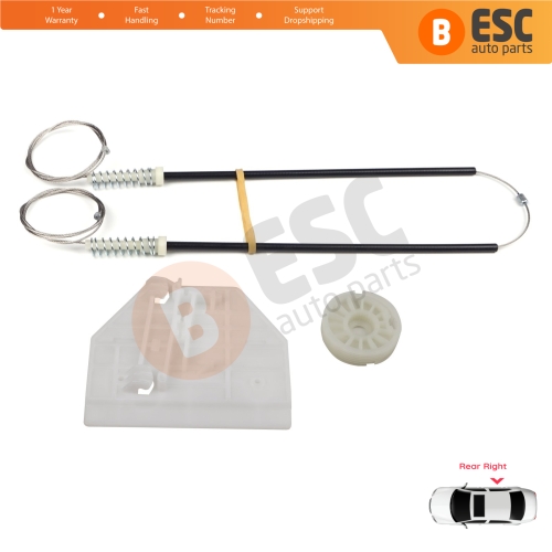 Power Window Regulator Repair Set Rear Right Door for Audi A6 C6 S6 4F 4F2 4F5 2004-2011 4/5 Door 4F0839462