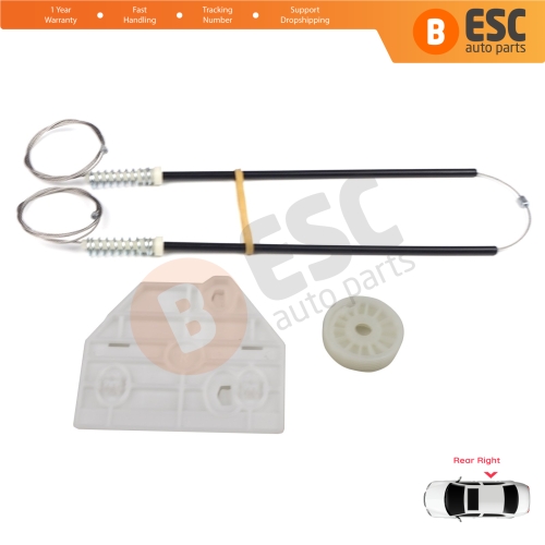 Power Window Regulator Repair Set Rear Right Door for Audi A6 C6 S6 4F 4F2 4F5 2004-2011 4/5 Door 4F0839462
