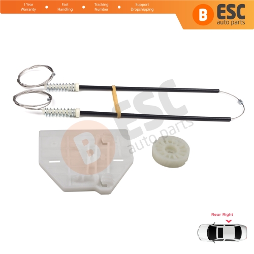 Power Window Regulator Repair Set Rear Right Door for Audi A6 C6 S6 4F 4F2 4F5 2004-2011 4/5 Door 4F0839462