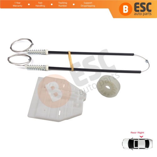 Power Window Regulator Repair Set Rear Right Door for Audi A6 C6 S6 4F 4F2 4F5 2004-2011 4/5 Door 4F0839462