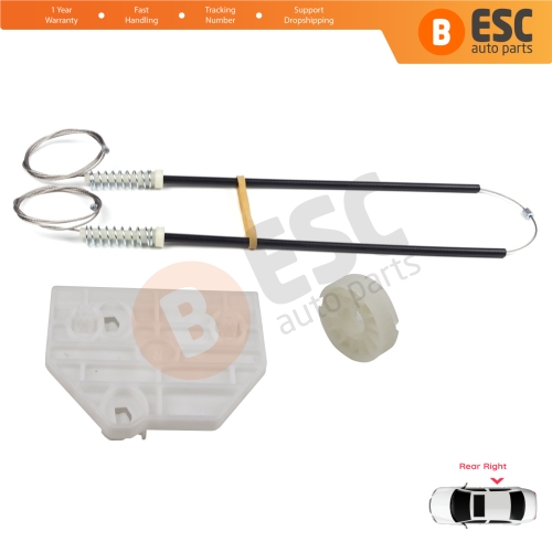 Power Window Regulator Repair Set Rear Right Door for Audi A6 C6 S6 4F 4F2 4F5 2004-2011 4/5 Door 4F0839462