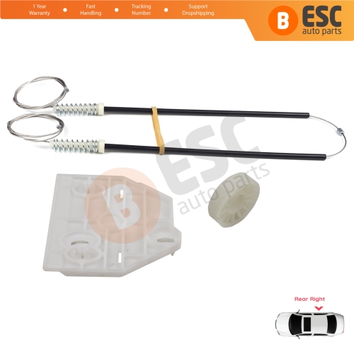 Power Window Regulator Repair Set Rear Right Door for Audi A6 C6 S6 4F 4F2 4F5 2004-2011 4/5 Door 4F0839462