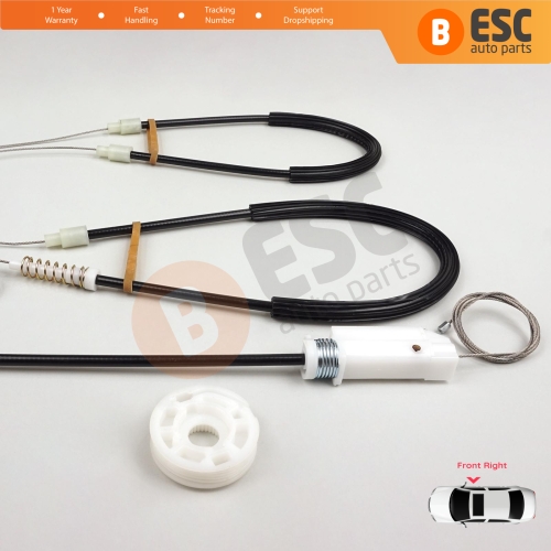 Window Regulator Repair Kit Right for Porsche Boxster MK2 Cayman 987 2004-2013 2-Door Convertible Coupe 98754207601