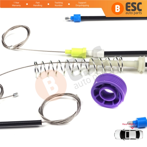 Window Regulator Repair Kit Rear Right for VW Phaeton 3D MK1 2002-2016 LWB Long Wheelbase 3D7839462