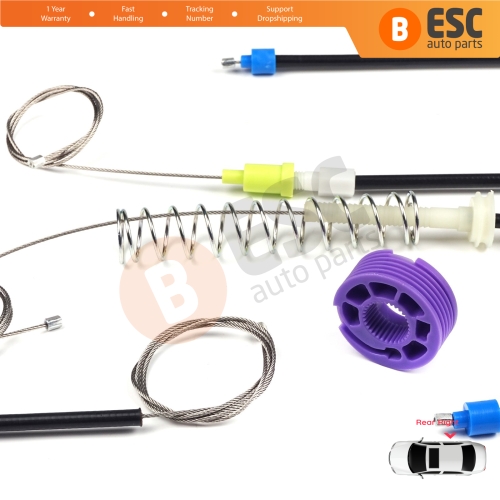 Window Regulator Repair Kit Rear Right for VW Phaeton 3D MK1 2002-2016 LWB Long Wheelbase 3D7839462