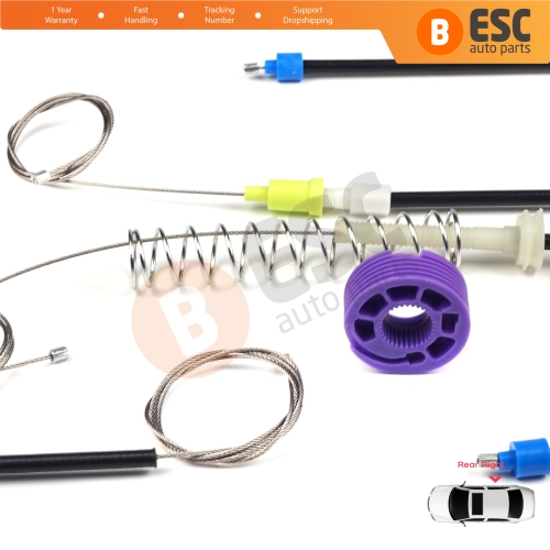 Window Regulator Repair Kit Rear Right for VW Phaeton 3D MK1 2002-2016 LWB Long Wheelbase 3D7839462