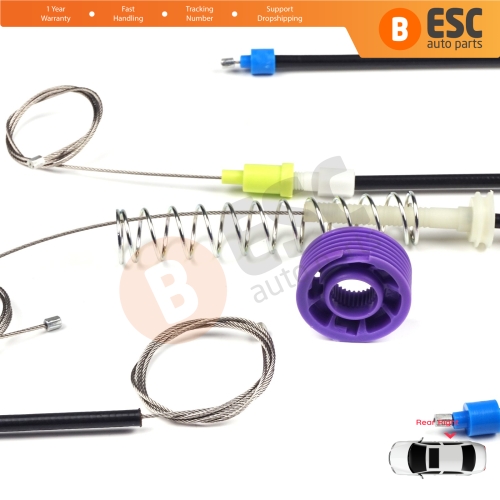 Window Regulator Repair Kit Rear Right for VW Phaeton 3D MK1 2002-2016 LWB Long Wheelbase 3D7839462