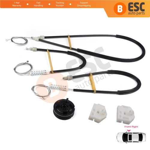 Window Regulator Repair Kit Front Right for Renault Kangoo MK2 FW KW 2007-2021 Citan W415 807207012R